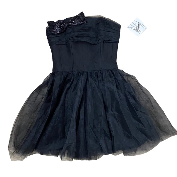Mark & James by Badgley Mischka Black Strapless Tulle Formal Party Dress - Picture 1 of 9